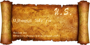 Ujhegyi Sára névjegykártya